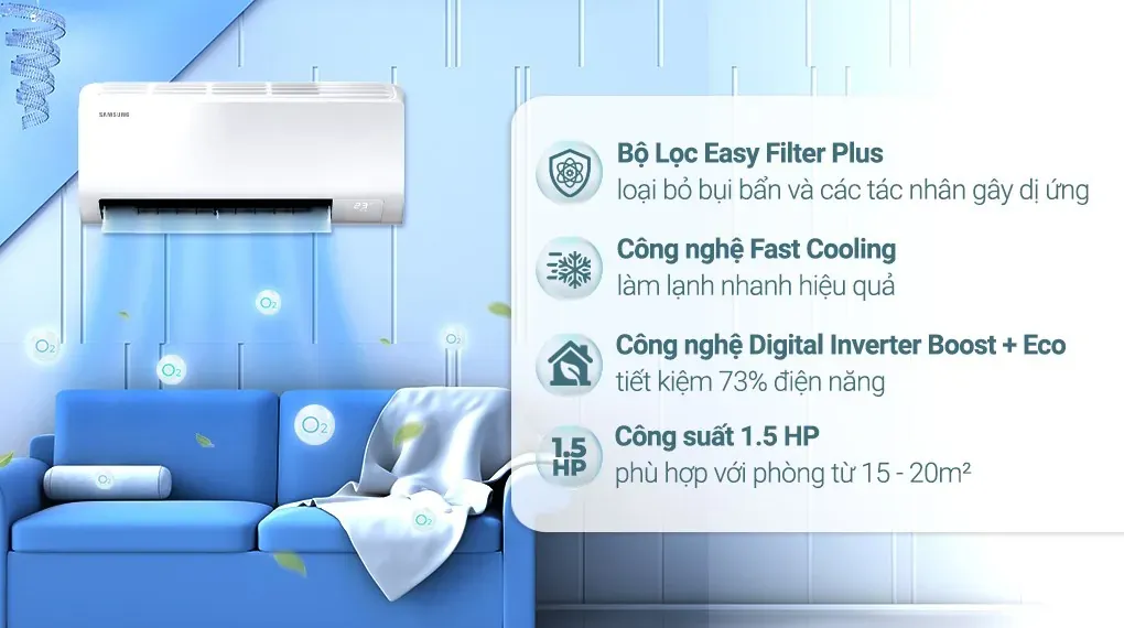 máy lạnh 1.5HP tiết kiệm điện nhất hiện nay