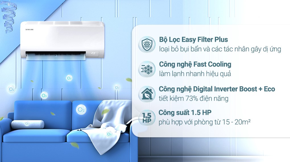máy lạnh 1.5HP tiết kiệm điện nhất hiện nay